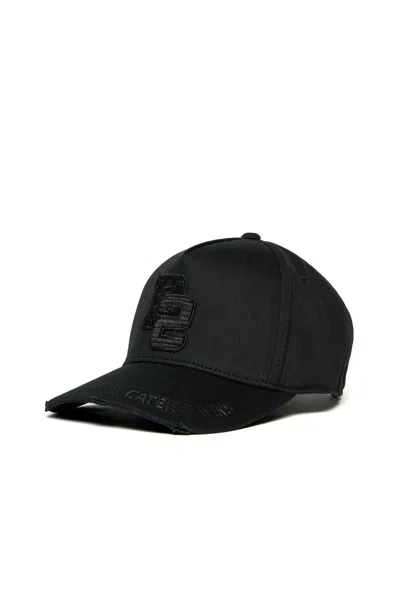 Dsquared2 D2 College Baseball Cap In Black