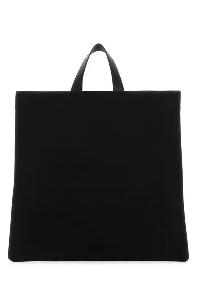 Jil Sander Black Canvas Shopping Bag