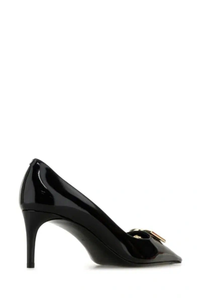 Dolce & Gabbana Black Leather Lollo Pumps