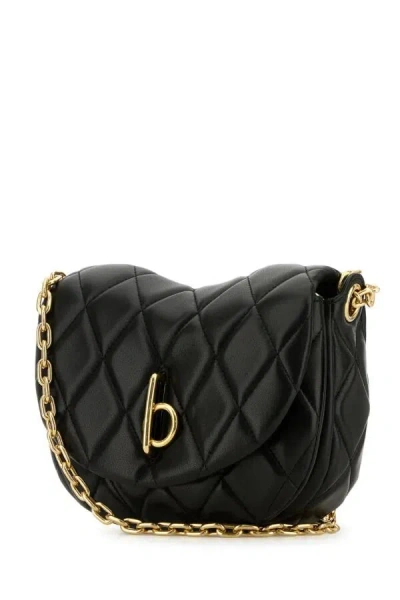 Burberry Black Leather Rocking Horse Shoulder Bag