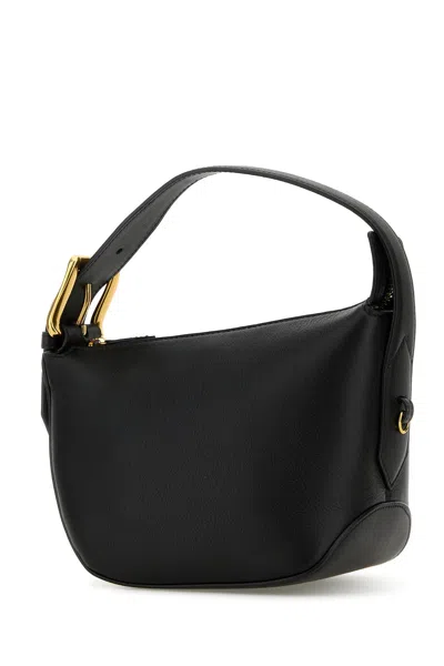 J & M Davidson Black Leather Zip Quiver Handbag