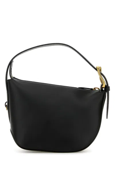 J & M Davidson Black Leather Zip Quiver Handbag