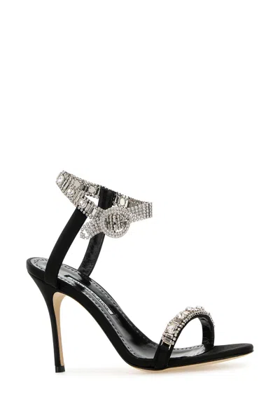 Manolo Blahnik Rekik Fabio Heeled Sandals Black