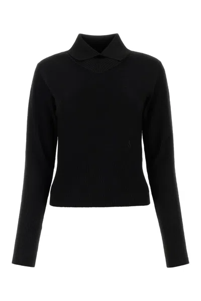 Jil Sander Woman Black Wool Blend Sweater