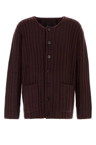 Givenchy Cashmere Cardigan With Front Pockets And Ribbed Texture