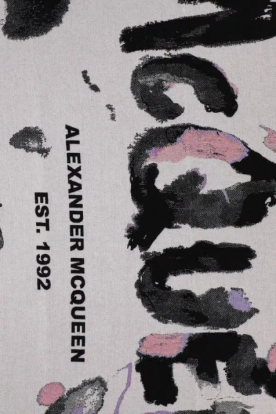 Alexander Mcqueen Embroidered Wool Blend Blanket