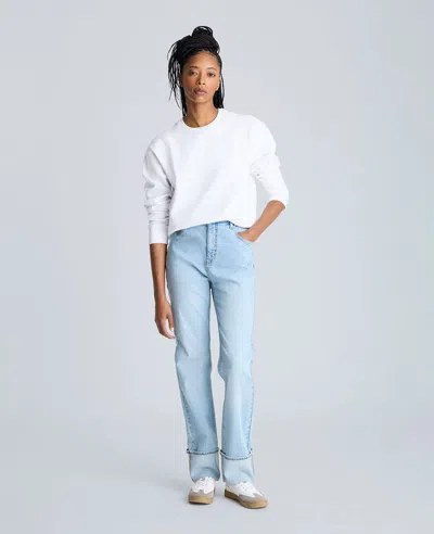 Kenneth Cole Site Exclusive!  Embroidered Logo Sweatshirt In White