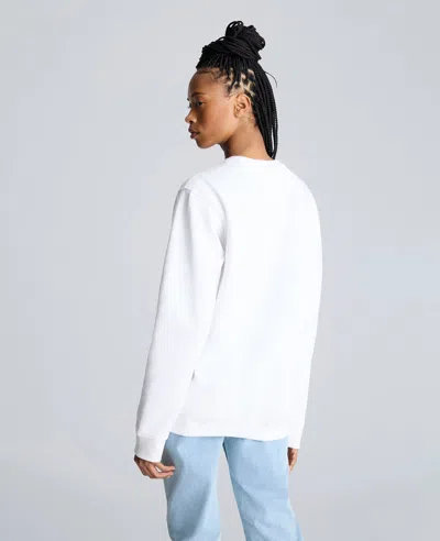 Kenneth Cole Site Exclusive!  Embroidered Logo Sweatshirt In White