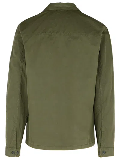 C.p. Company Rip-stop Cotton Jacket With Adjustable Drawstring Hem In Green