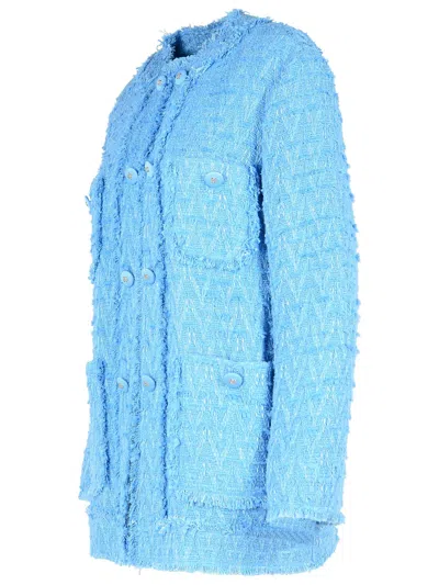 Dolce & Gabbana Light Blue Cotton Blend Jacket In Blue
