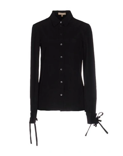 Michael Kors Solid Color Shirts & Blouses In Black