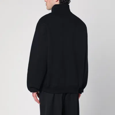 Jacquemus Mens High-neck Brand-patch Relaxed-fit Cotton-jersey Sweatshirt Black In Black