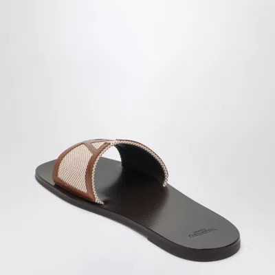 Valentino Garavani Superstar Slide Slipper With Vlogo Detail And Premium Materials In Beige