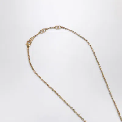 Valentino Garavani Ovalette Necklace With Swarovski Pearl Women In Metal