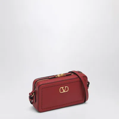 Valentino Garavani Small Red Crossbody Bag Alltime In Brown