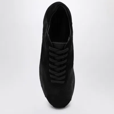 Shop The Row Black Sneaker In Pony And Velvet