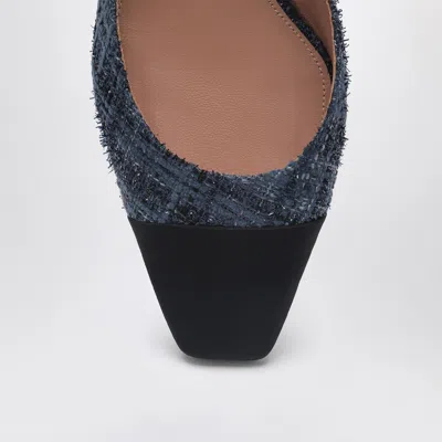 Aquazzura Square-headed High-heeled Sandals In Blue