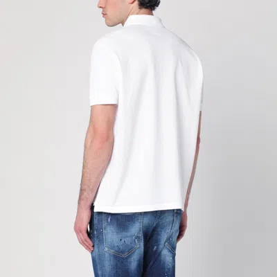 Dsquared2 White Polo In Cotton With Logo In White