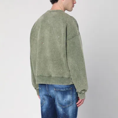 Dsquared2 Cotton Sweatshirt With Logo In Green
