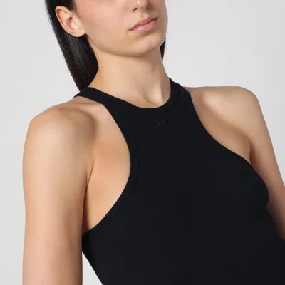 Courrèges Courregès Canale Navy Scuba Straps Dress In Black