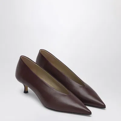 Le Monde Beryl Patent Leather Babouche Pumps 35 In Burgundy