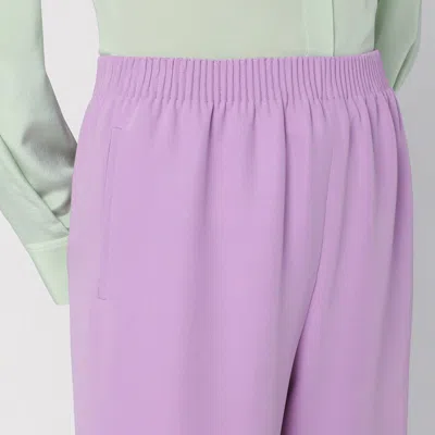 Valentino Elastic Wide Leg Trousers In Purple