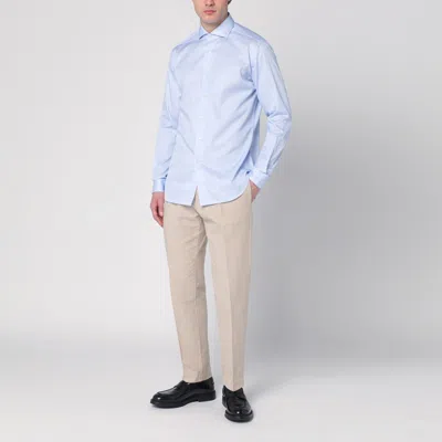Xacus Spread-collar Cotton Shirt In White