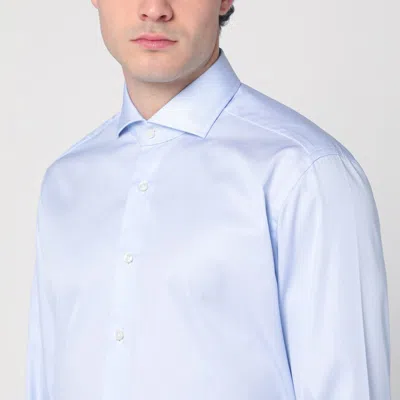 Xacus Spread-collar Cotton Shirt In White