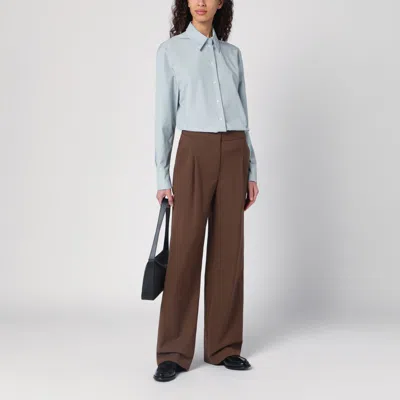 Loulou Studio Oversized Button-up Shirt In Light Blue