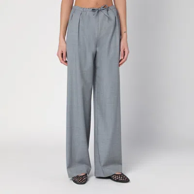 Loulou Studio Gray Wide Pants With Drawstring In Grey