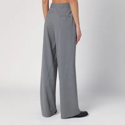 Loulou Studio Wide Grey Wool Pants In Grey