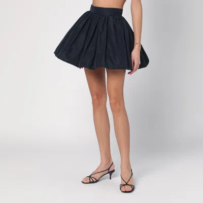 Patou Black Balloon Mini Skirt In Blue
