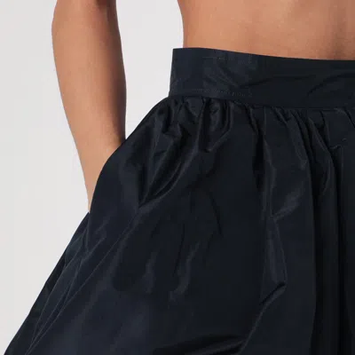 Patou Black Balloon Mini Skirt In Blue