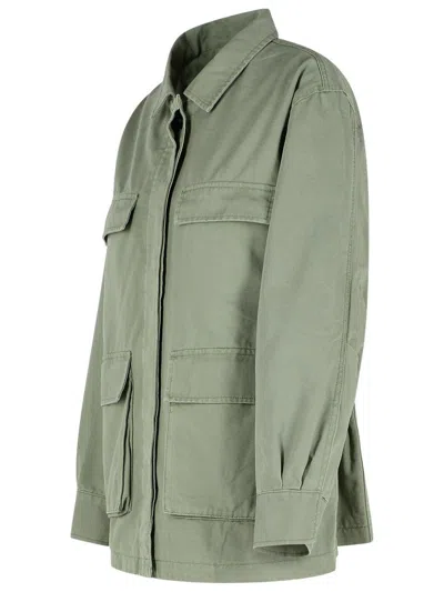 Closed Cotton Jacket In Green