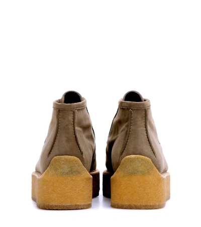 Shop Stella Mccartney Faux Suede Platform Ankle Boots In Brown