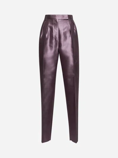 Max Mara Women Mauve Mikado Adige Trousers
