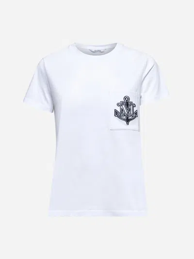 Shop Max Mara White Jersey Acacia T-shirt