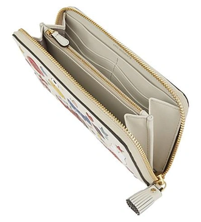Shop Anya Hindmarch Stickers Large Leather Wallet In Chalk Circus