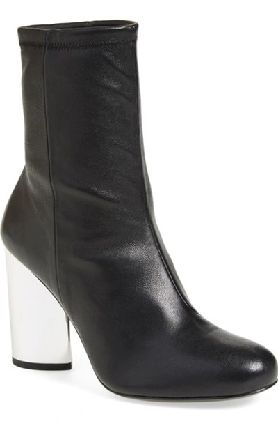Shop Opening Ceremony 'zloty' Round Toe Bootie (women) In Black Leather
