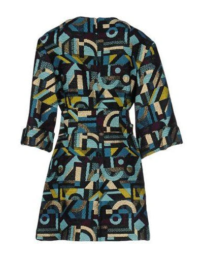 Shop Olympia Le-tan Short Dress In Turquoise