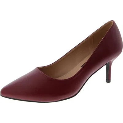 French Connection Kate Womens Faux Suede Vegan Pumps In White