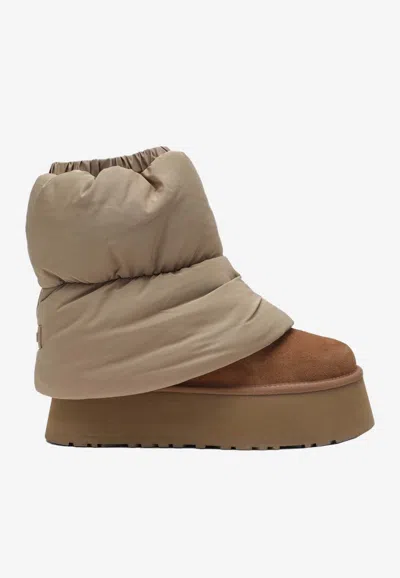 Ugg Classic Mini Dipper Puffer Classic Boots In Brown
