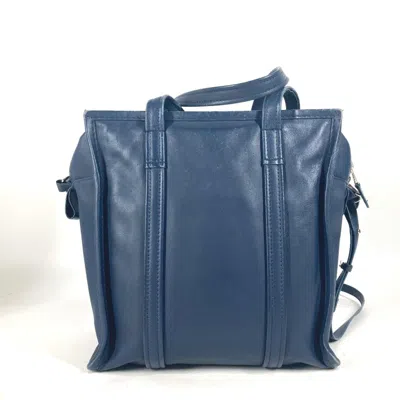 Pre-owned Balenciaga Navy Leather Handbag Shoulder Bag Tote Bag ()