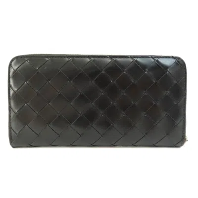 Pre-owned Bottega Veneta Intrecciato Black Intrecciato Coin Purse/coin Case ()
