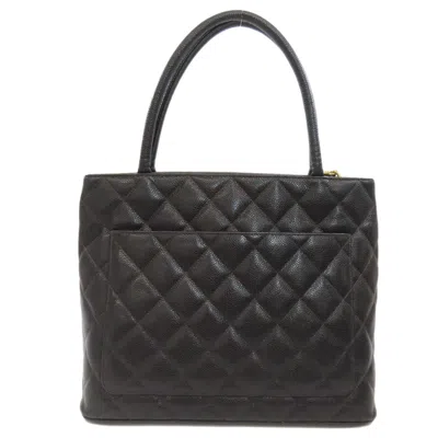 Pre-owned Chanel Black Caviar Leather Tote Bag ()