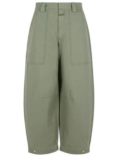 CLOSED CLOSED 'RHANNON' GREEN COTTON PANTS 