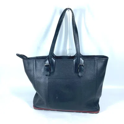 Pre-owned Christian Louboutin Black Leather Shoulder Bag Tote Bag ()