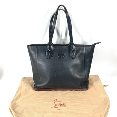 Pre-owned Christian Louboutin Black Leather Shoulder Bag Tote Bag ()