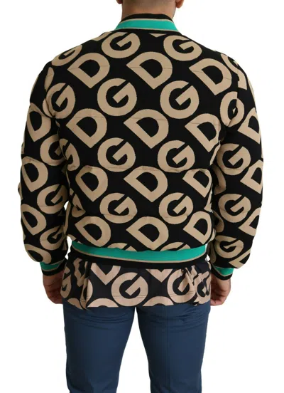 Dolce & Gabbana Multicolor Dgmillennials Logo Print Jacket In Black