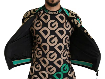 Dolce & Gabbana Multicolor Dgmillennials Logo Print Jacket In Black